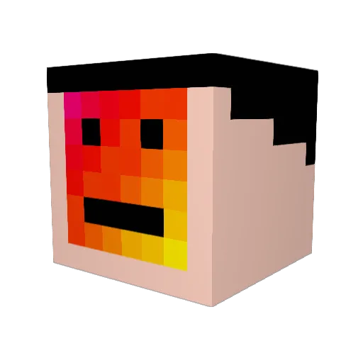 K319 Minecraft avatar head, 3D render