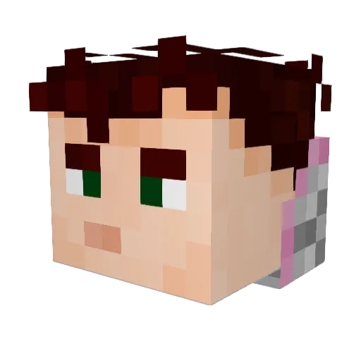 K33weR Minecraft avatar head, 3D render