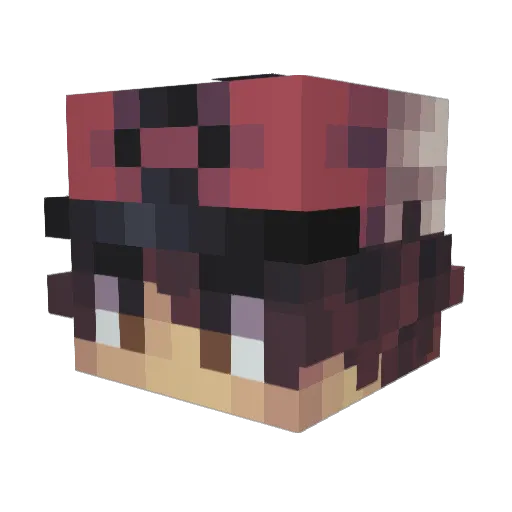 K3CC0 Minecraft avatar head, 3D render