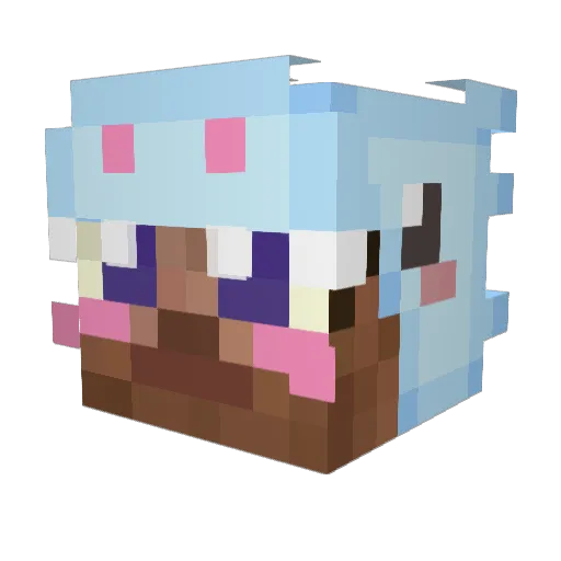 K3IsBANNED Minecraft avatar head, 3D render