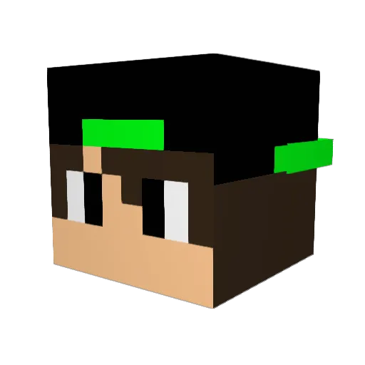 K3LuX Minecraft avatar head, 3D render