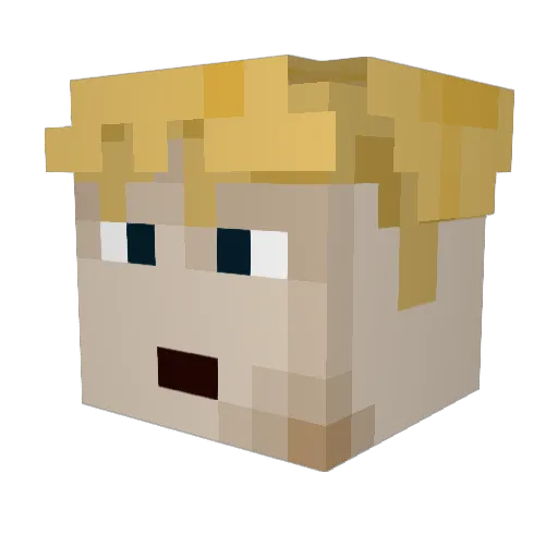 K3NJY Minecraft avatar head, 3D render