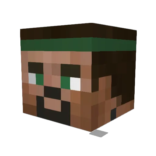 K3V1NVA Minecraft avatar head, 3D render