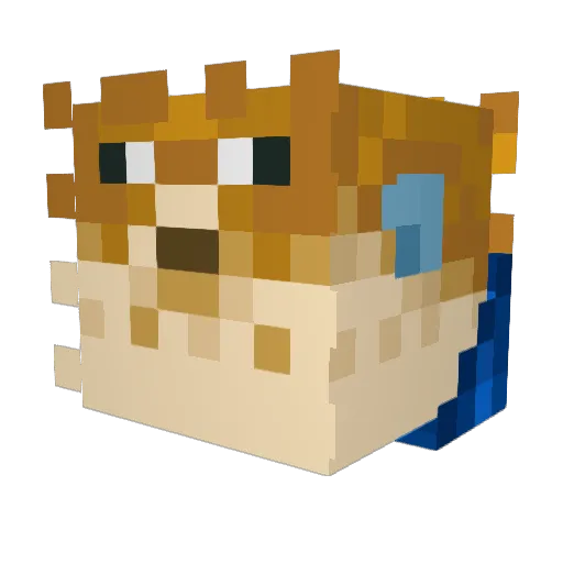 K3_FZA Minecraft avatar head, 3D render