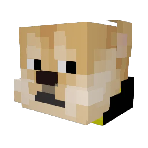 K3jml Minecraft avatar head, 3D render