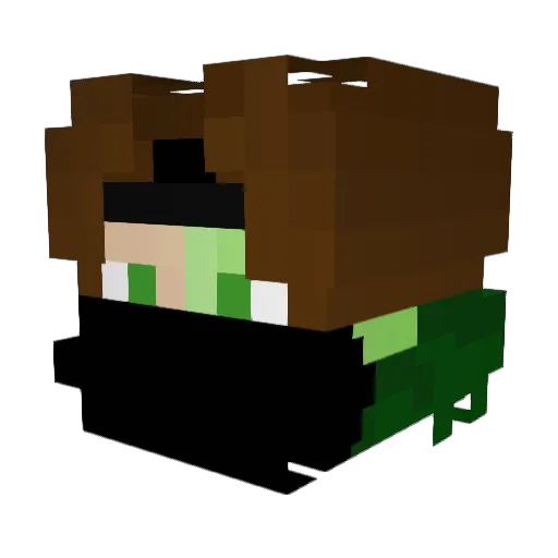 K3neo Minecraft avatar head, 3D render