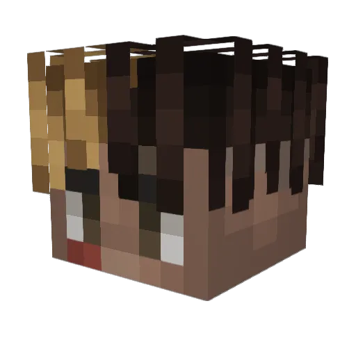 K3pVczX Minecraft avatar head, 3D render