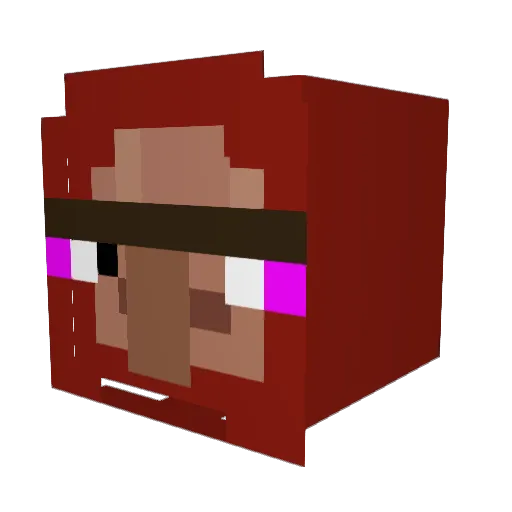 K3viiin_ Minecraft avatar head, 3D render