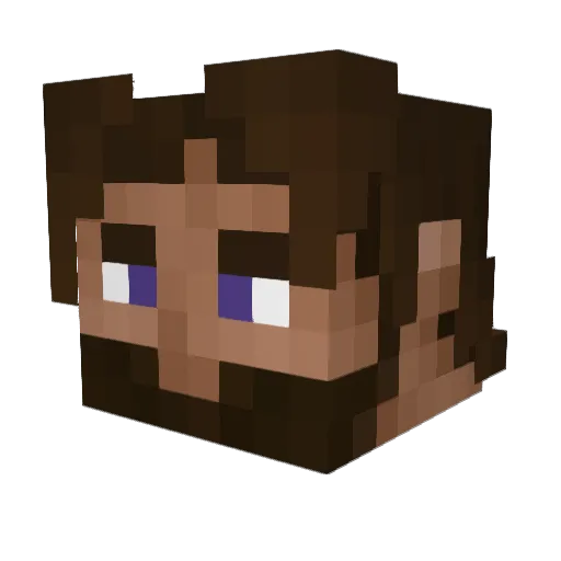 K3vinQc Minecraft avatar head, 3D render