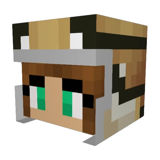 K41L33N Minecraft avatar head, 3D render
