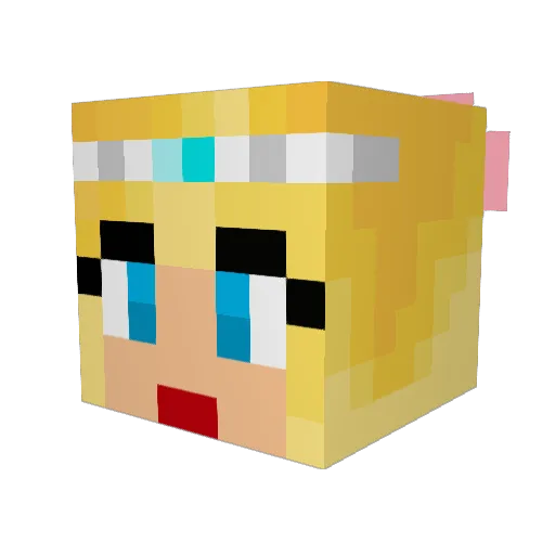 K47IE Minecraft avatar head, 3D render