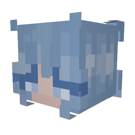 K47i Minecraft avatar head, 3D render