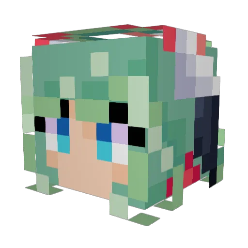 K4M3h Minecraft avatar head, 3D render