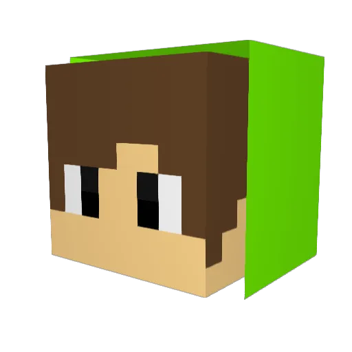 K4RKY Minecraft avatar head, 3D render