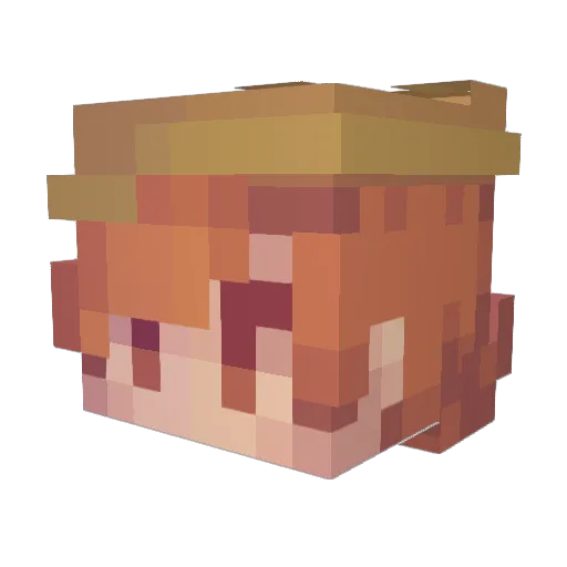 K4RRI Minecraft avatar head, 3D render