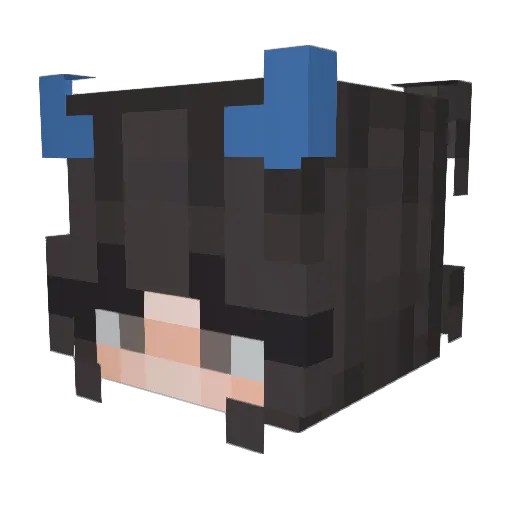 K4hzinha Minecraft avatar head, 3D render