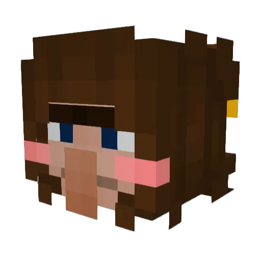 K4milka Minecraft avatar head, 3D render