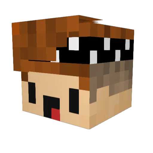 K4mpf_C4ke1 Minecraft avatar head, 3D render