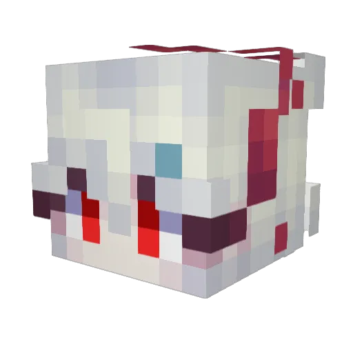 K4nna233 Minecraft avatar head, 3D render