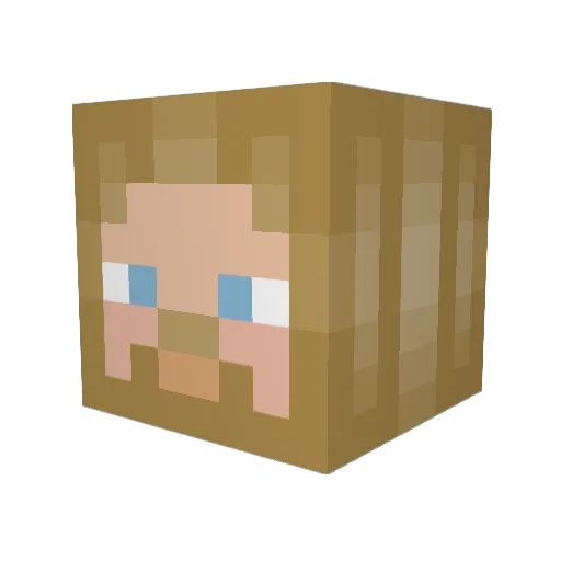 K4spert Minecraft avatar head, 3D render