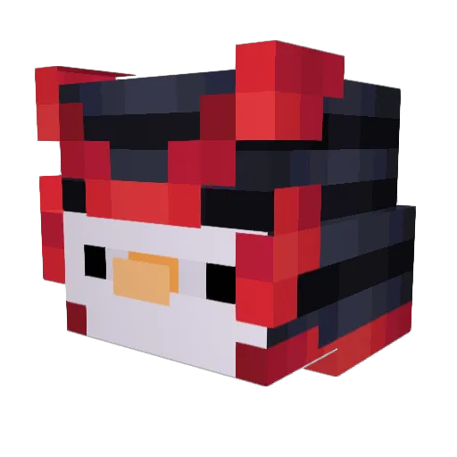 K4tsuru Minecraft avatar head, 3D render