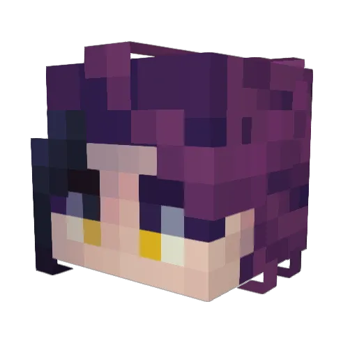 K526 Minecraft avatar head, 3D render