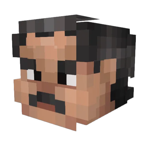 K5887 Minecraft avatar head, 3D render