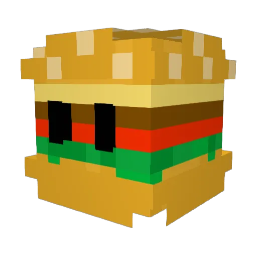 K6245 Minecraft avatar head, 3D render