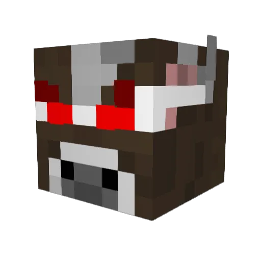 K6___ Minecraft avatar head, 3D render