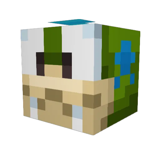 K74jr32 Minecraft avatar head, 3D render
