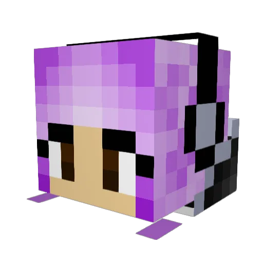 K80K6 Minecraft avatar head, 3D render