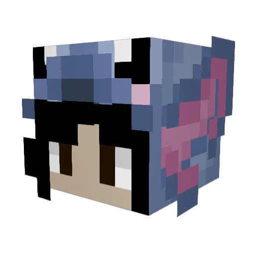 K8ieB Minecraft avatar head, 3D render