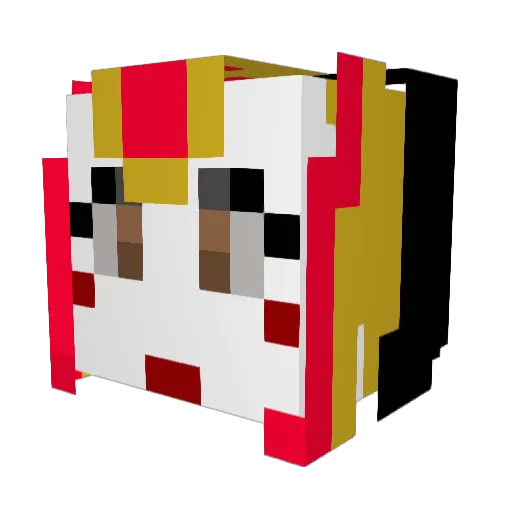 K8te Minecraft avatar head, 3D render