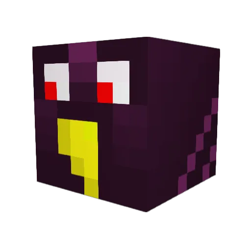 K911P Minecraft avatar head, 3D render