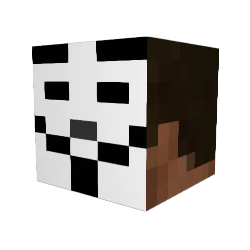 K971 Minecraft avatar head, 3D render