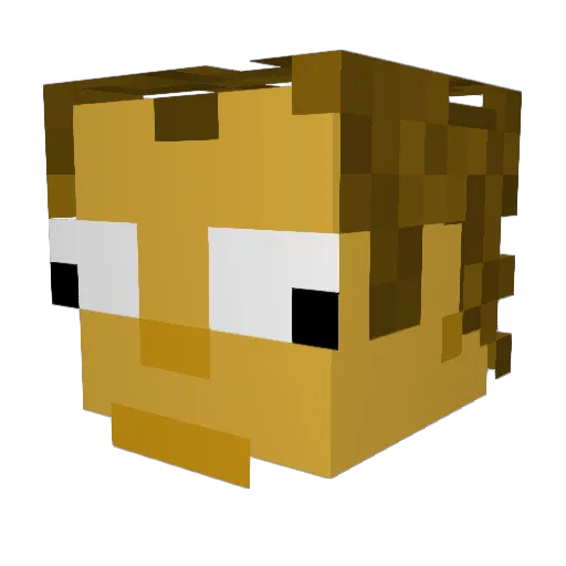 K9Onslaught Minecraft avatar head, 3D render