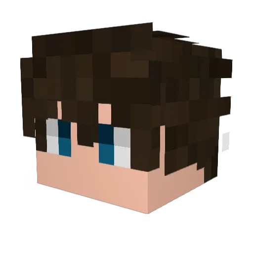 K9_Interclasse Minecraft avatar head, 3D render