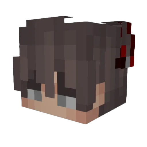 K9ive Minecraft avatar head, 3D render