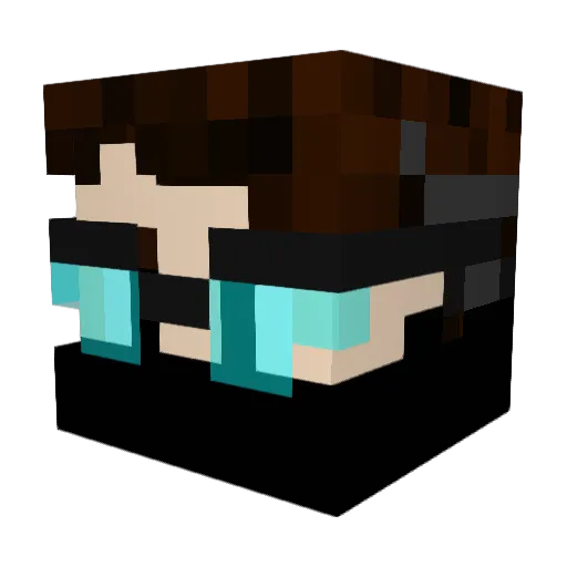 KA12977 Minecraft avatar head, 3D render