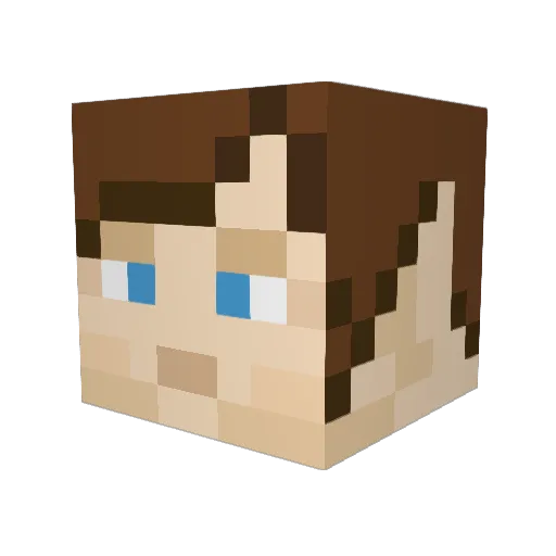 KA12NAG3 Minecraft avatar head, 3D render