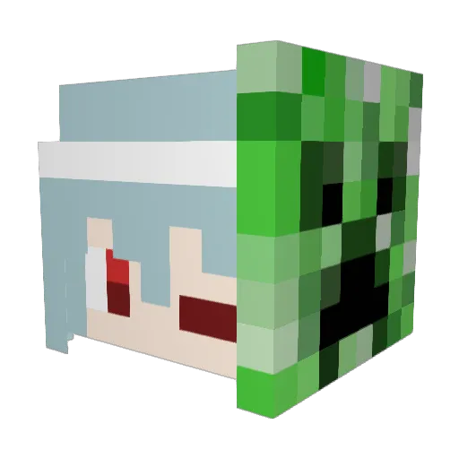 KA1_0 Minecraft avatar head, 3D render