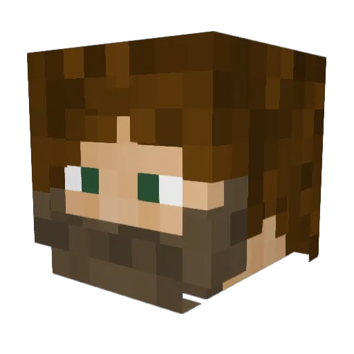 KA61 Minecraft avatar head, 3D render