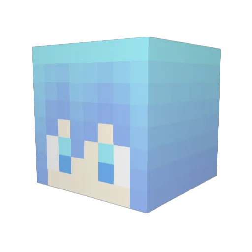 KAA11111111 Minecraft avatar head, 3D render