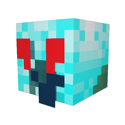 KAANSR Minecraft avatar head, 3D render