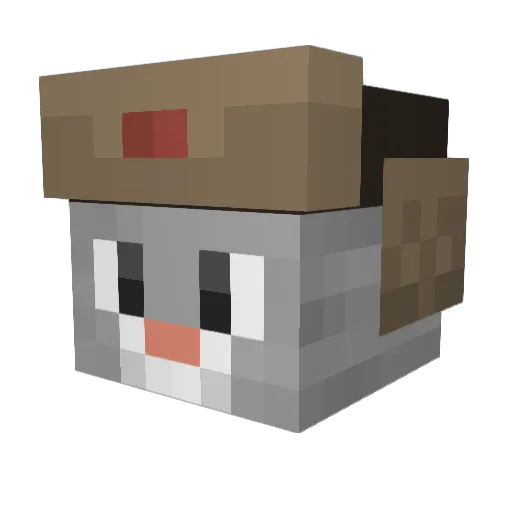 KAANWGYT_BACK Minecraft avatar head, 3D render