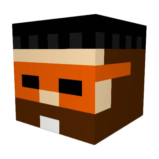 KAAS1NE Minecraft avatar head, 3D render