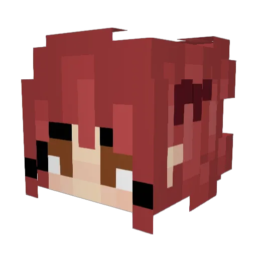 KACARMEN Minecraft avatar head, 3D render