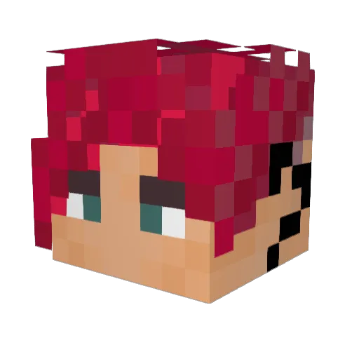 KACATKAv Minecraft avatar head, 3D render
