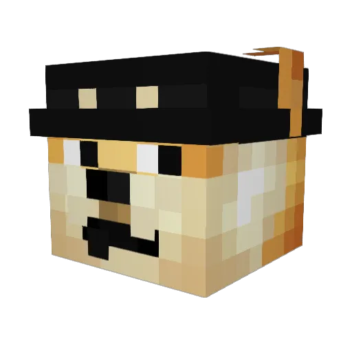 KACHORRAO Minecraft avatar head, 3D render