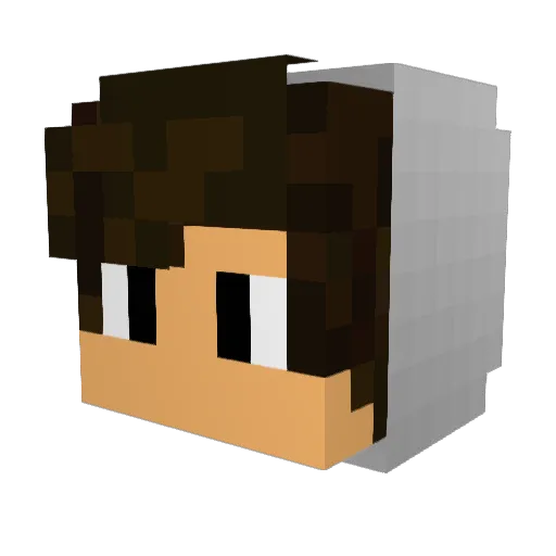 KADISD Minecraft avatar head, 3D render
